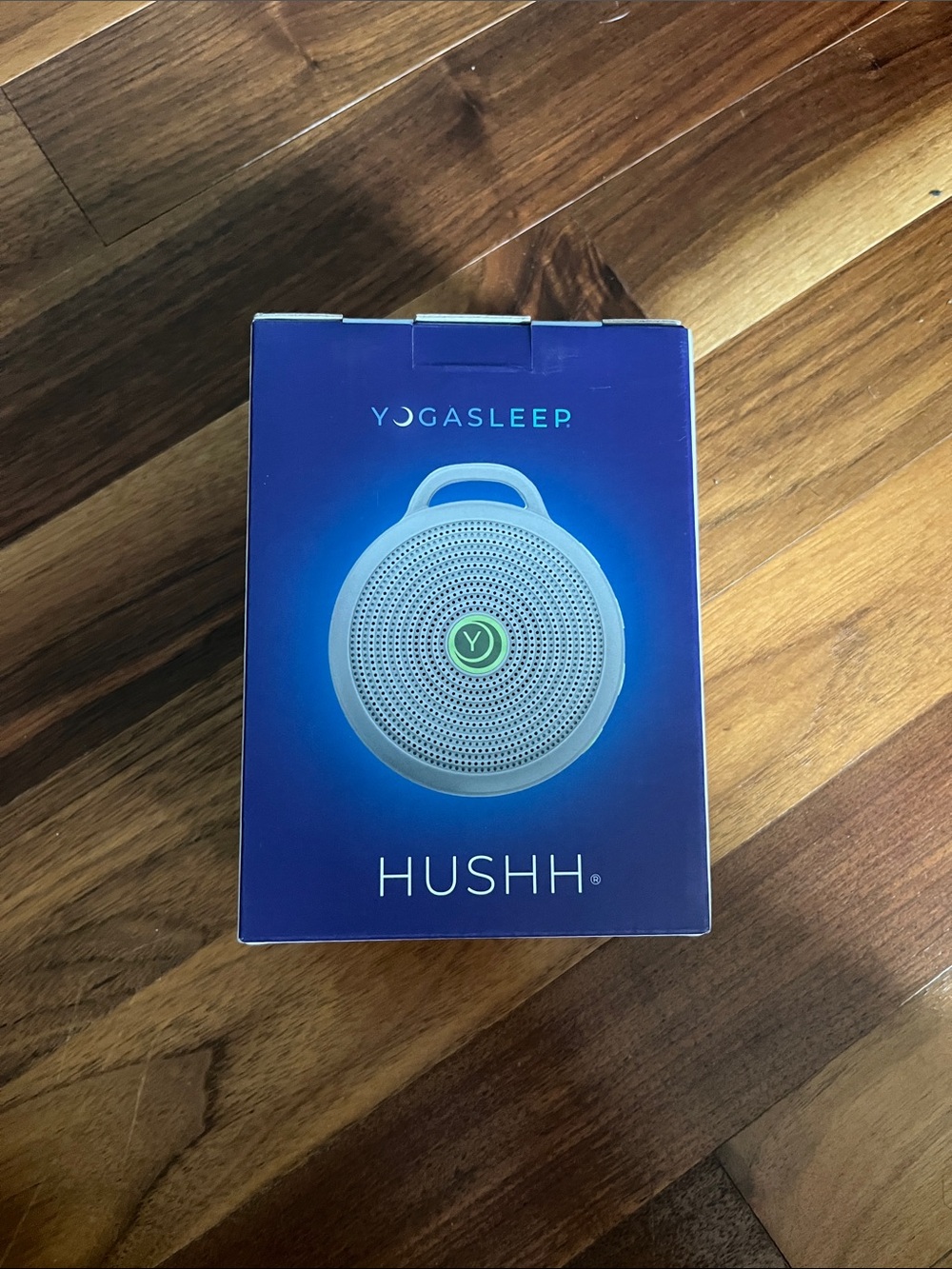 Yogasleep Hushh Portable White Noise Machine - White with Green Accent
